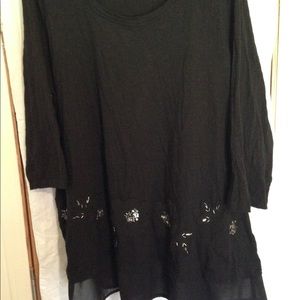 XL black dressy shirt